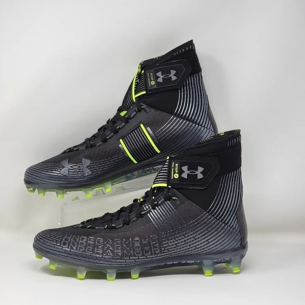 Under Armour UA Highlight MC 3023716-004 Football Cleats Blk/Grey Men Sz Multi